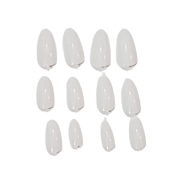 Classic White Artificial Nails Set | HIJABONE | H1AA026 - Image 2