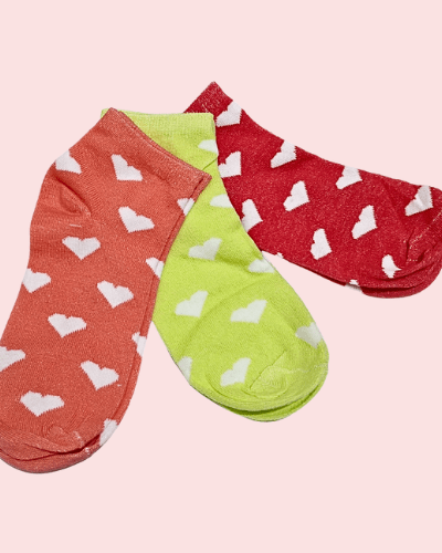 Heart Pattern Ankle Socks | HIJABONE | H1S001