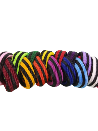 Pair Of 3 Striped Elastic Hair Ties Set | HIJABONE | H1AA009