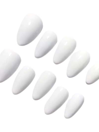 Classic White Artificial Nails Set | HIJABONE | H1AA026