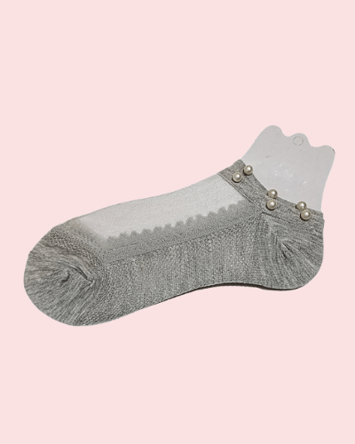 Elegant Sheer Pearl Socks | HIJABONE | H1S004