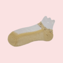 Elegant Sheer Pearl Socks - Yellow