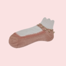 Elegant Sheer Pearl Socks - Pink
