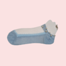 Elegant Sheer Pearl Socks - Blue