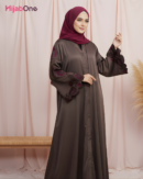 Full Length Tich Button V-Neck Embroidered Abaya For Women – HijabOne