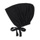 Premium Tie Back Under Scarf Full Coverage - Black